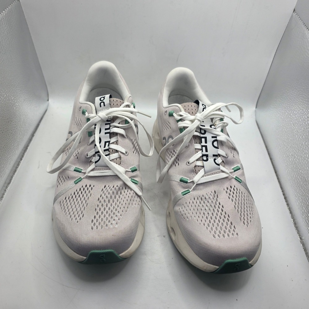 On Cloudsurfer Lavender Grey Green Road Running Shoes CloudTec Phase Sneaker